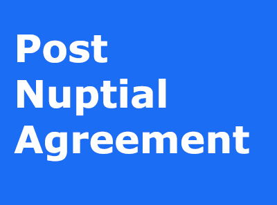 post nuptial agreement